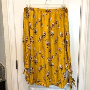 NEW WITH TAG | OFF SHOULDERS YELLOW DRESS